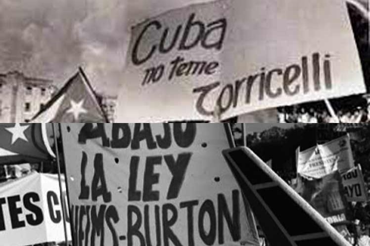 #MemoriaVerdadYJusticia Leyes Torricelli y Helms-Burton, ‘perlas’ del bloqueo contra Cuba. #NoMásBloqueoACuba