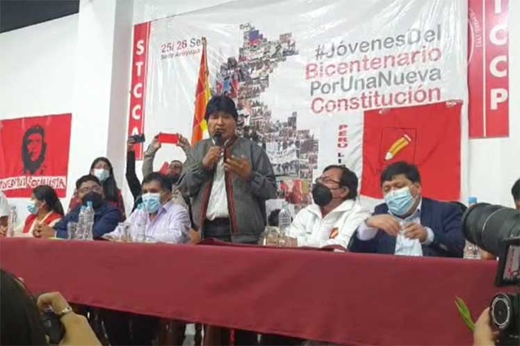 #JuntosContraLaCovid  Evo Morales ratifica en Perú solidaridad con Cuba y Venezuela. #SomosDelBarrio